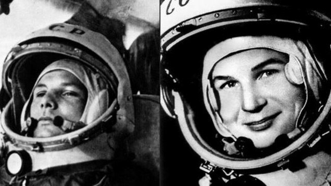 History made ... Russia sent the first man into space, Yuri Gagarin, followed by the first woman, Valentina Tereshkova. Picture: Supplied