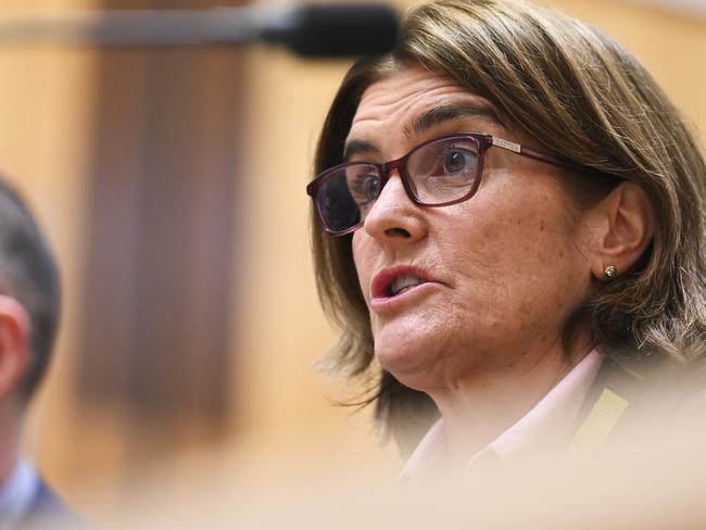 CANBERRA, AUSTRALIA, NewsWire Photos. OCTOBER 26, 2023: Governor of the Reserve Bank of Australia Michele Bullock appears before Senate estimates at Parliament House in Canberra. Picture: NCA NewsWire / Martin Ollman