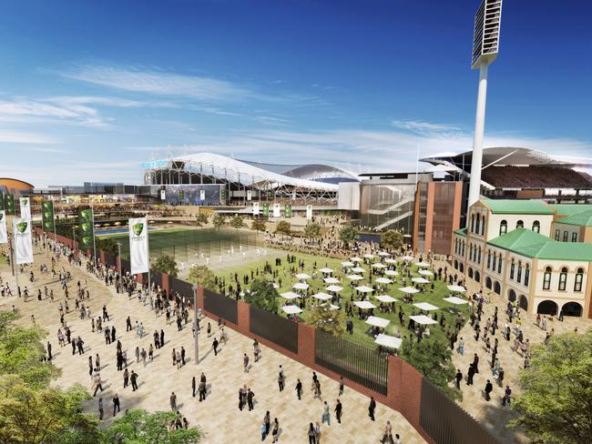 Artist's impression of the Stage 3 redevelopment of the SCG and Allianz Stadium sporting precinct.