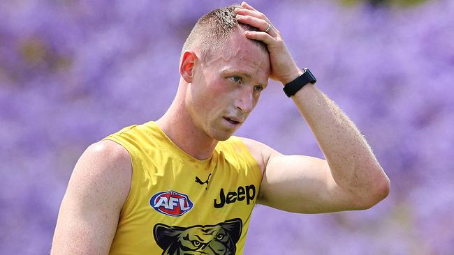 Richmond training at Metricon Stadium . 12/10/2020.    Dylan Grimes of the Tigers      . Pic: Michael Klein