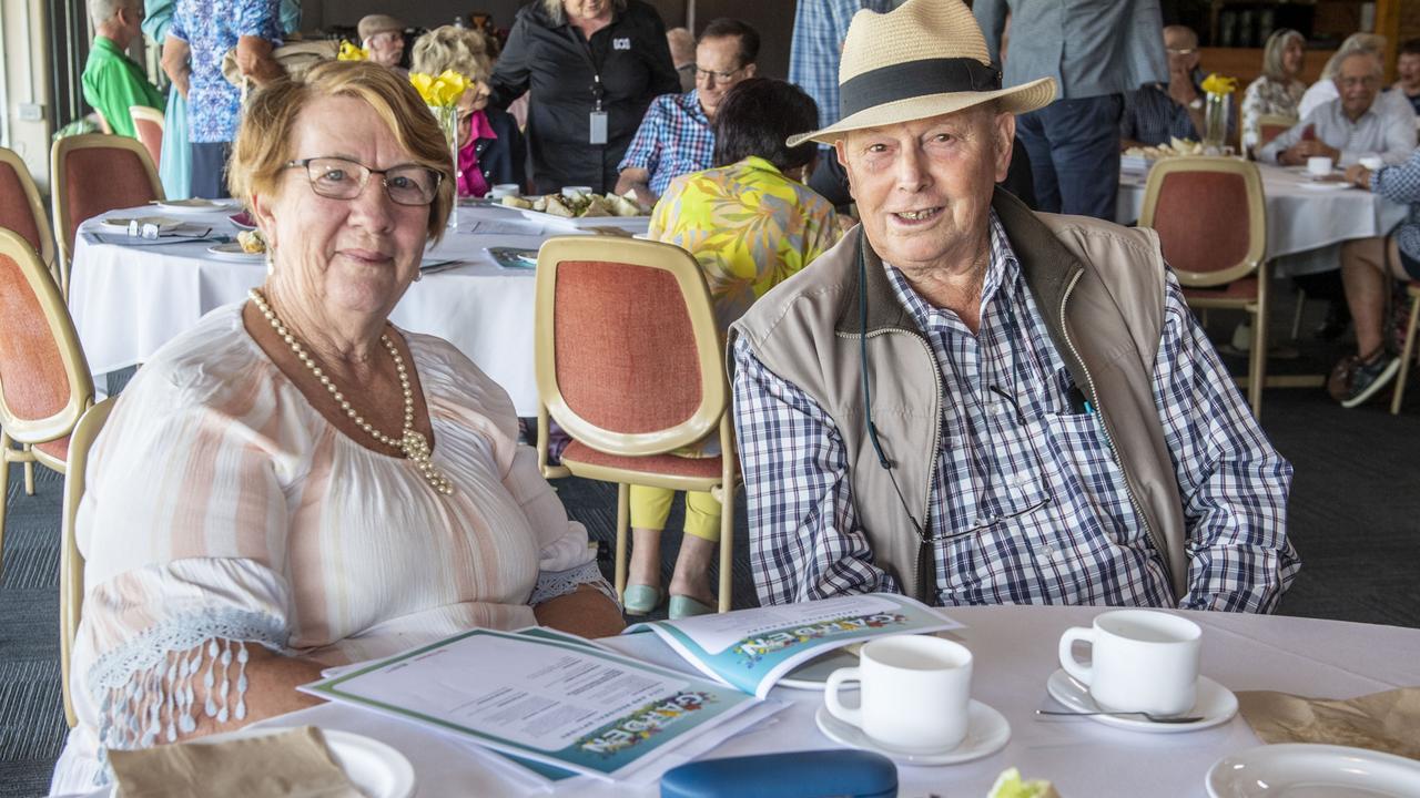 John and Lenore Ferris from Crows Nest. The Chronicle Garden Competition Launch at the Glenvale Room, Toowoomba Showgrounds. Thursday, April 20, 2023. Picture: Nev Madsen.