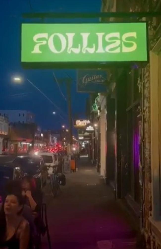 Follies in Fitzroy. Picture: TikTok/livfranklin