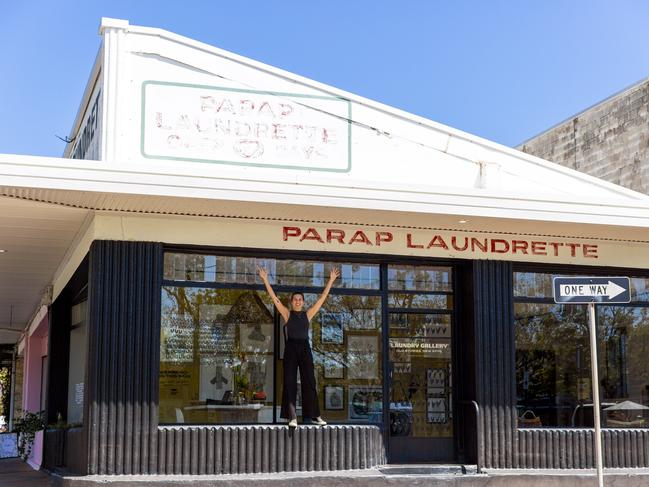 The Laundry Gallery in Parap has sat dormant for many years, Ms Fitzgerald remembers it fondly as a once functioning laundromat during her childhood in Darwin. Picture: Floss Adams.