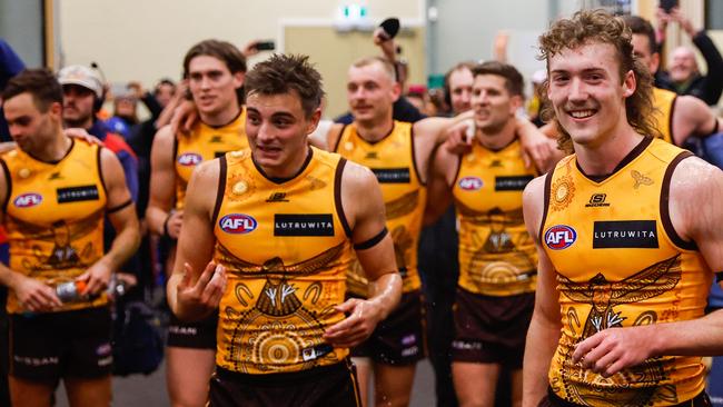 The young Hawks are desperate to add more talent to the list for 2024. (Photo by Dylan Burns/AFL Photos via Getty Images)