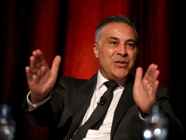 10/10/2016 Ahmed Fahour, CEO Australia Post speaking at Women World Changers Summit in Docklands, Melbourne. Picture: David Geraghty / The Australian.