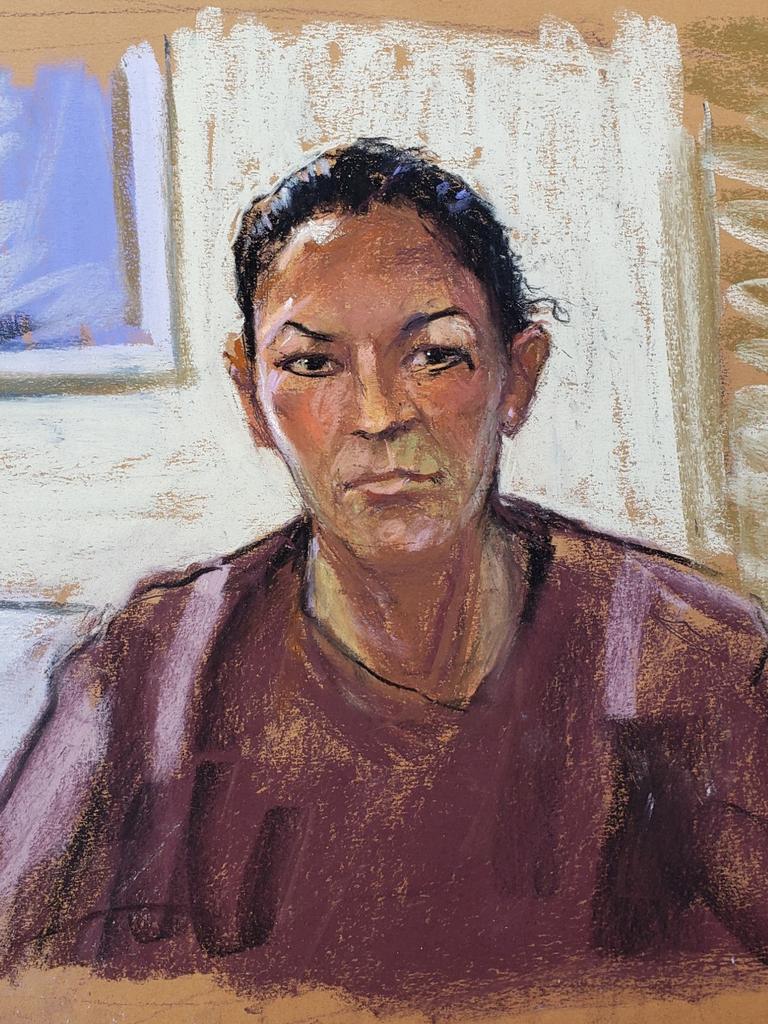 A courtroom sketch of Ghislaine Maxwell. Picture: REUTERS/Jane Rosenberg