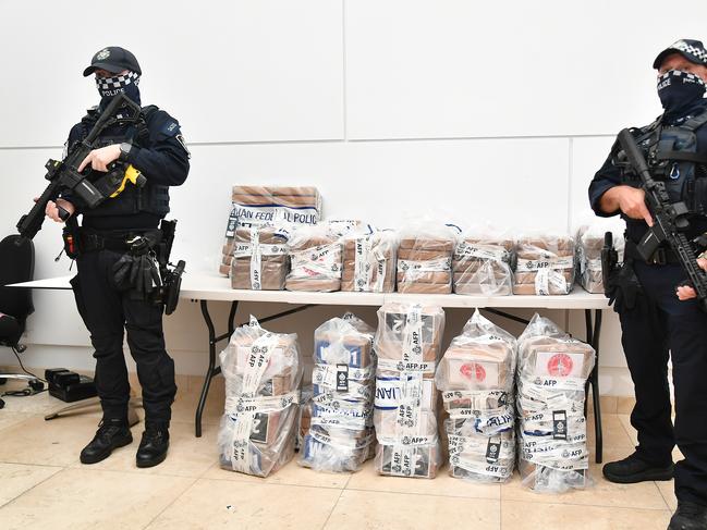 BRISBANE, AUSTRALIA - NewsWire Photos DECEMBER 2 15, 2024:  The AFP has charged 11 men and two juveniles following an investigation into a transnational organised crime syndicate accused of conspiring to import 2.34 tonnes of cocaine into Australia by sea.Picture: NewsWire / John Gass