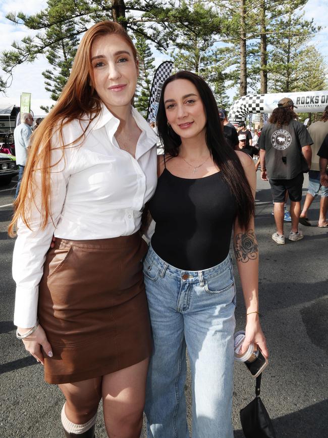 Emma Levien and Catherine Hunt at Cooly Rocks On festival. Picture: Annette Dew