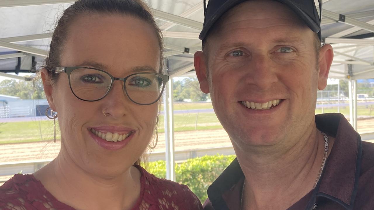 Nicole and Gavin Turner enjoy a day of fun at the Gympie Races on Saturday, July 15, 2023.