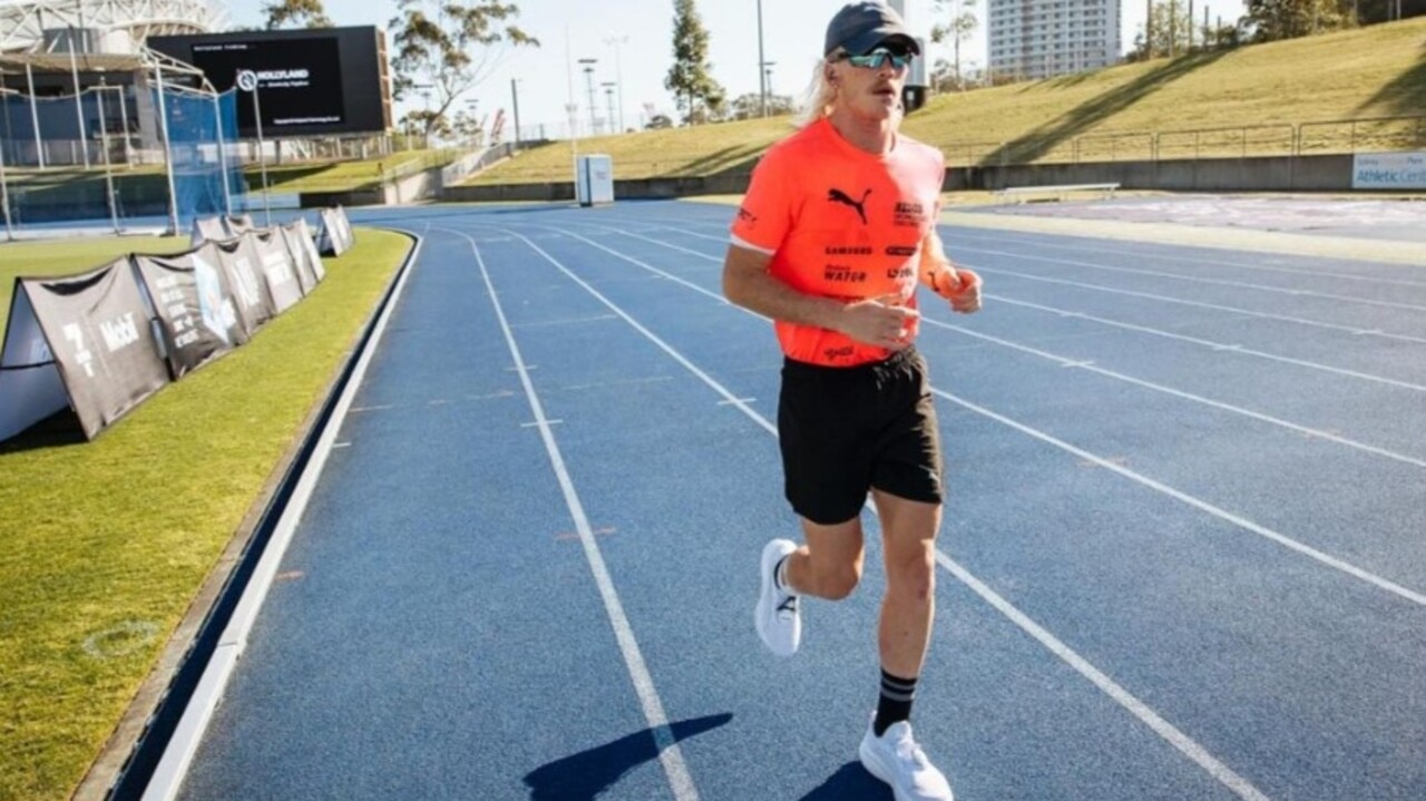 Nedd Brockmann bursts into tears after completing 1,610km charity run