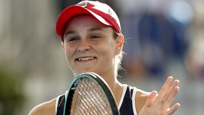 Ash Barty laughed off the fan’s proposal. Picture: AP