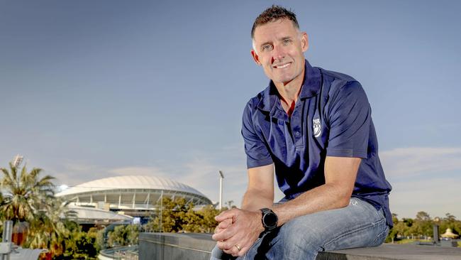 Fox Sports commentator and former cricketer Mike Hussey in Adelaide for the Test against Pakistan in November. Picture: Dean Martin