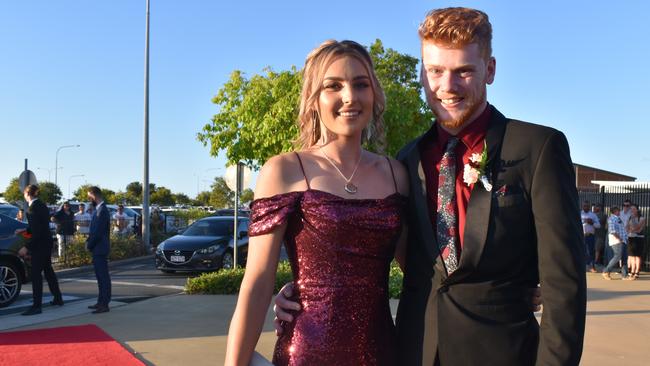 Amber Flood and Mitchell Kerr at the Mackay Northern Beaches State High School formal, on Saturday October 17. Picture: Zizi Averill