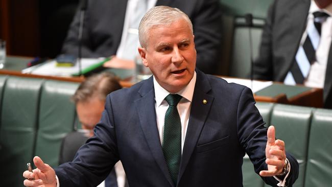 Deputy Prime Minister Michael McCormack in question time. Picture: AAP