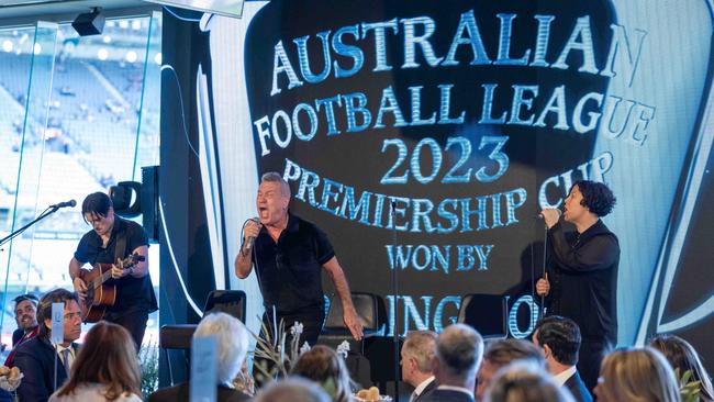 Jimmy Barnes performs at the 2023 AFL Grand Final Commission lunch. Picture: Wayne Taylor