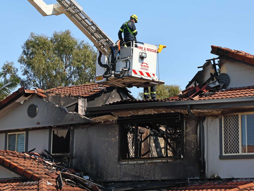 Authorities spent all of Monday morning working to make the structure safe to allow investigators to enter. Picture: NewsWire/Tertius Pickard