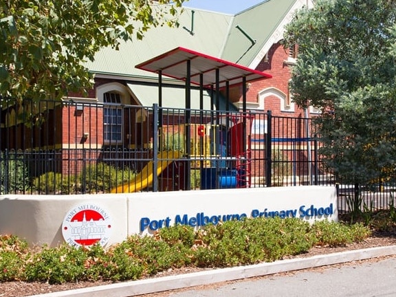 Port Melbourne Primary School parents are at loggerheads with the state government over a new school being built in Fishermans Bend. Picture: Port Melbourne Primary