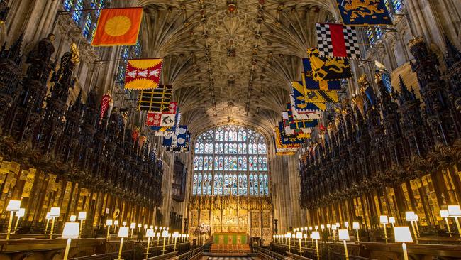 Inside St George's Chapel, where the wedding will be held. Picture: Dominic Lipinski