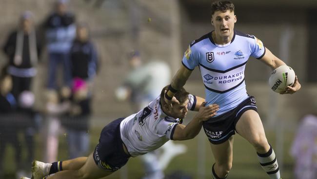 Bronson Xerri makes a break against the Cowboys. Picture: AAP Image