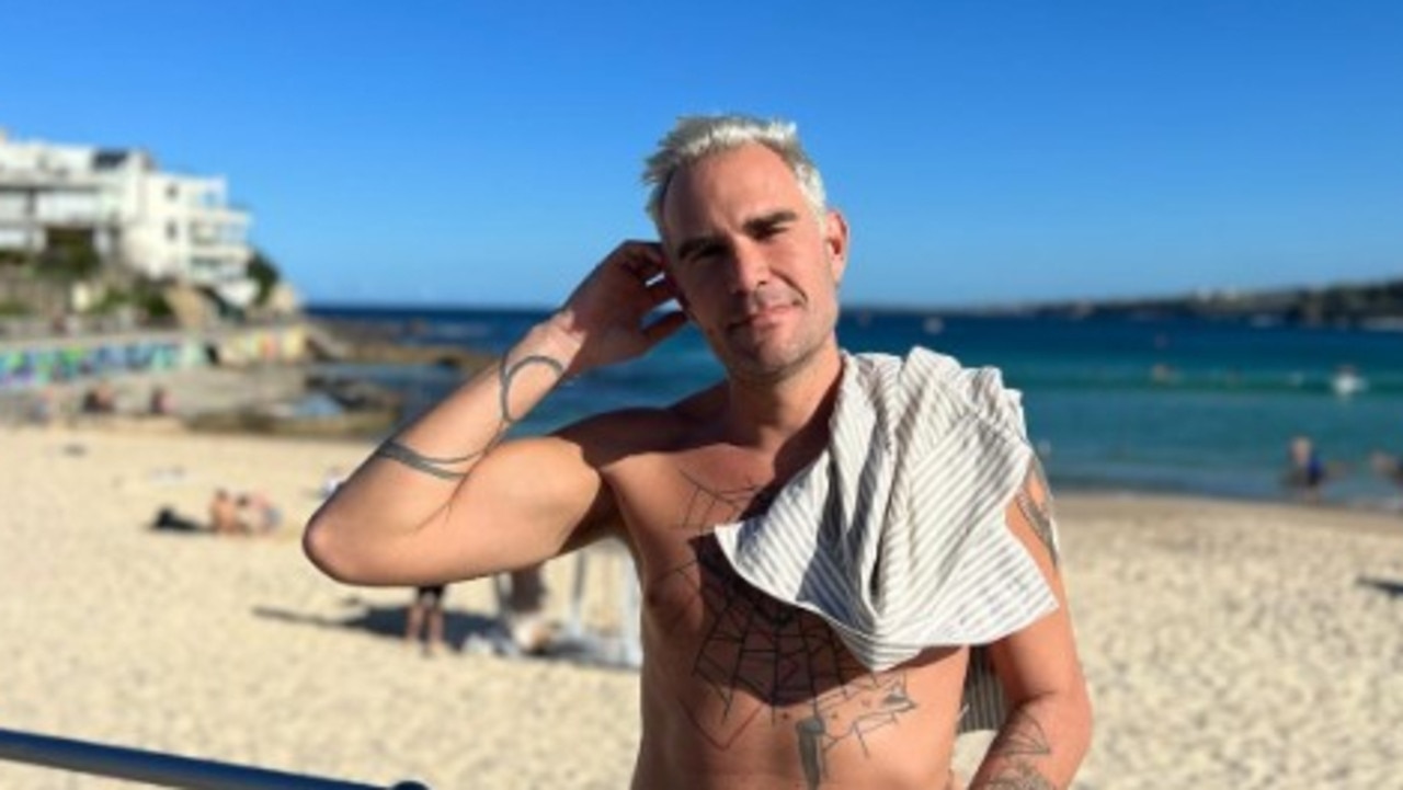 Oscar Humphries, formerly estranged son of Barry Humphries, at Bondi Beach. Source: Instagram