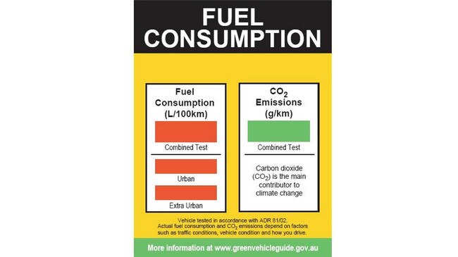 Fuel Consumption labels are intended to help buyers compare cars. Picture: Supplied