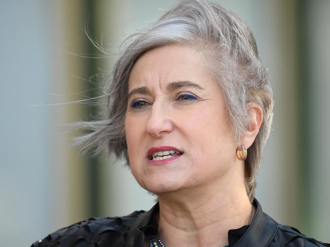 Dr Charmaine Gittleson Chief Medical Officer of CSL Limited addresses the media during a press conference in Frankston, Melbourne, Wednesday, May 6, 2020. Lifeblood has announced it will start collecting convalescent plasma to aid the fight against COVID-19. (AAP Image/James Ross) NO ARCHIVING