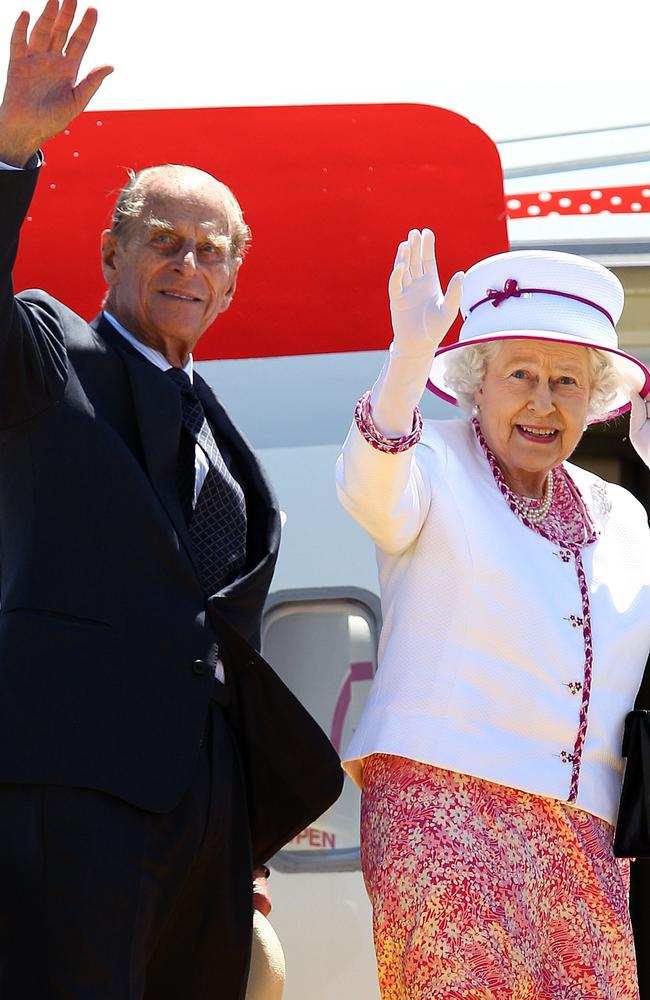 Prince Philip and the late Queen in Australia in October 2011. Picture: AAP Image/Paul Kane