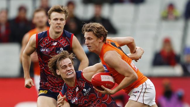 Lachie Whitfield is ready to go. Picture: Dylan Burns/AFL Photos via Getty Images