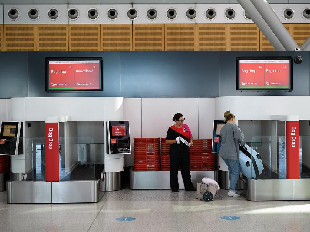 Qantas terminals have remained largely empty during the COVID pandemic. Picture: NCA NewsWire/Joel Carrett