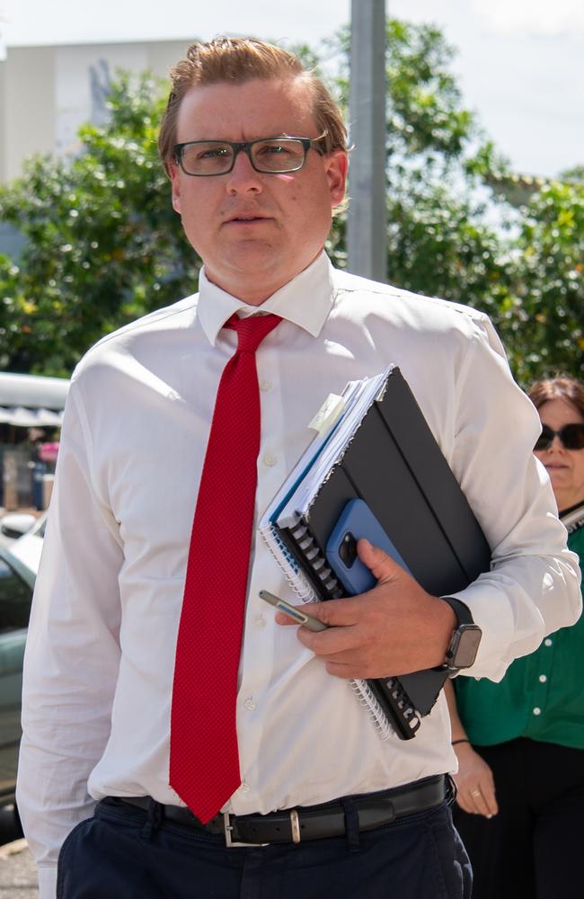 Matt Wright’s Barrister Luke Officer appeared in Darwin Local Court. Picture: Pema Tamang Pakhrin