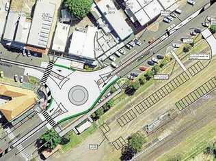 Proposed roundabout at the intersection of Casino and Union streets, South Lismore.