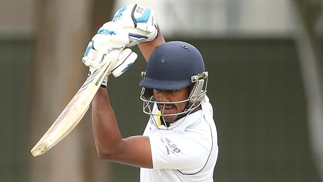 Hashan Wanasekara in action for Deer Park. Picture: Hamish Blair