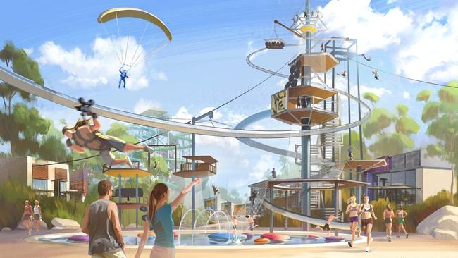 A sketch of the proposed new water park