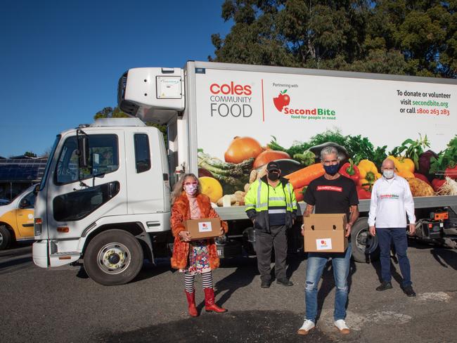 SecondBite, City of Sydney and Coles banded together to provide vital food relief to vulnerable Sydney residents earlier this year. Picture: Chris Pavlich Photography