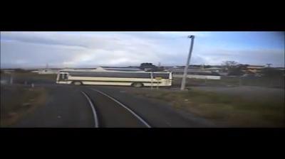 Tasrail close call with school bus