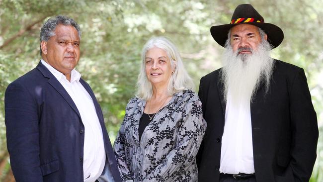 Indigenous leaders Noel Pearson, Professor Marcia Langton and Professor Pat Dodson.