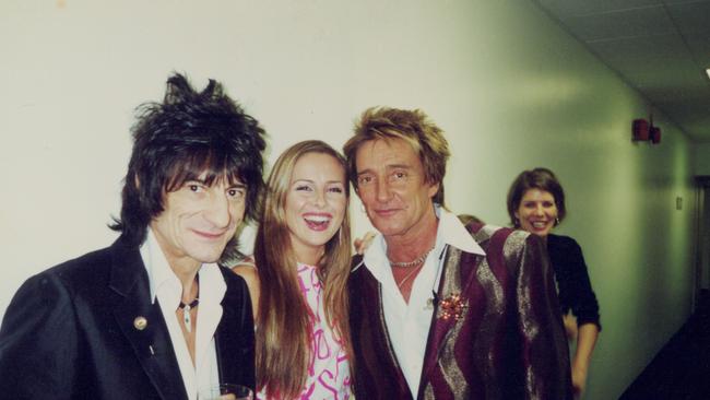 Chapple crossed paths with superstars Ronnie Wood and Rod Stewart when Bardot went to the UK. Picture: Belinda Chapple / Supplied.