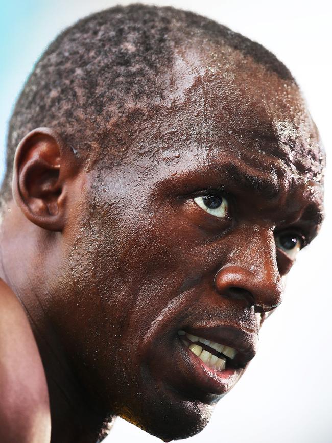 Usain Bolt of Jamaica after his 200m Heat during Athletics on Day 11 at the Rio 2016 Olympic Games. Picture. Phil Hillyard