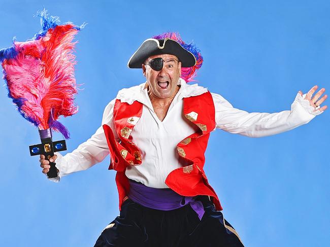 HOLD FOR QWEEKEND: Paul Paddick as Captain Feathersword from The Wiggles. Pic Tara Croser.