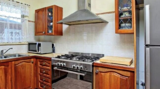 A photo of the original kitchen. Photo: A Current Affair