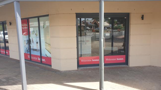 The closed offices of JML Home Constructions, trading as GJ ardner Homes Onkaparinga.