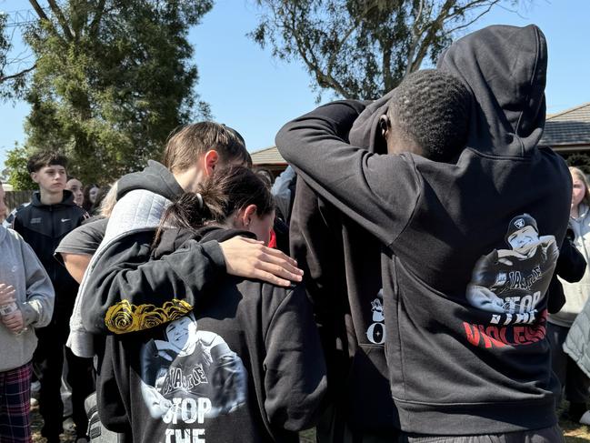 Rally at Woodgrove Shopping Centre where Oscar Hamilton was killed earlier this week.Picture: Regan Hodge