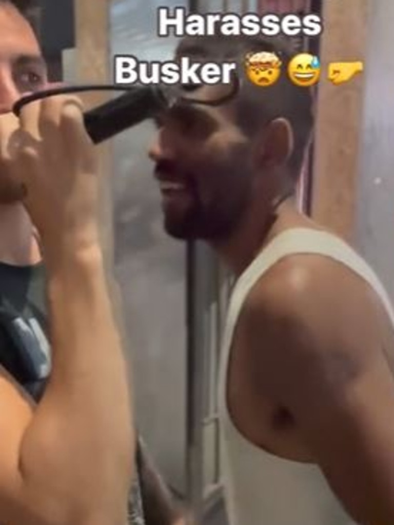 Perth busker Nicholas Ferralis has shared a video of a tense encounter with a member of the public.