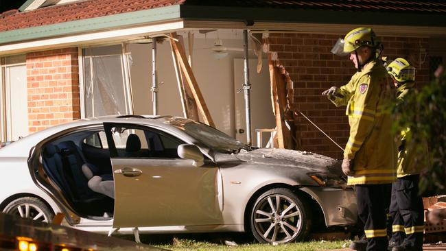 A car crossed Stanhope Parkway and crashed into a house on Gurnsey Rd in 2017.