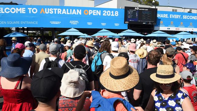 The international tourists were in Melbourne for the Australian Open. Picture: AFP