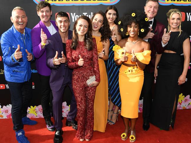 SYDNEY, AUSTRALIA - NOVEMBER 24: Members of the Wiggles attend the 2022 ARIA Awards at The Hordern Pavilion on November 24, 2022 in Sydney, Australia. (Photo by Wendell Teodoro/Getty Images)