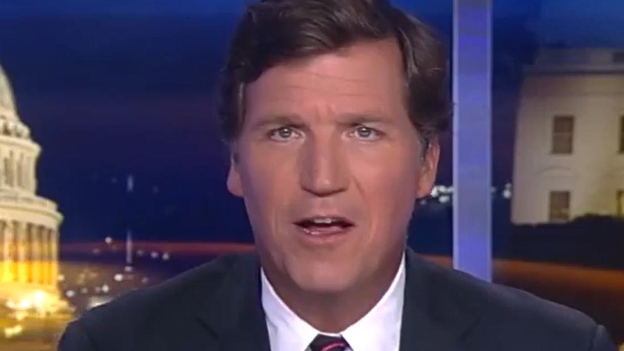 Fox News host Tucker Carlson has also unleashed over what he’s dubbed Australia’s Covid-19 ‘totalitarianism’. Picture: Supplied