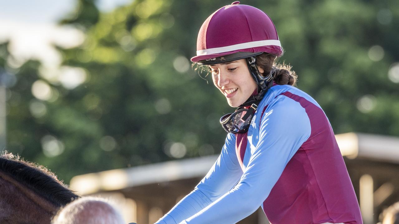 Jasmine Cornish at Clifford Park racecourse. Picture: Nev Madsen.