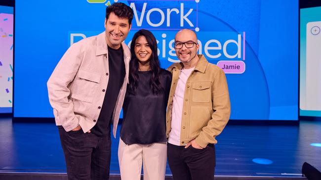 Canva co-founders Cliff Obrecht, Melanie Perkins and Cameron Adams.