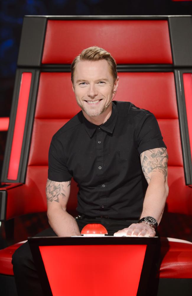 New face: Ronan Keating has joined <i>The Voice</i>’s mentor panel. <i>Picture: Channel 9 </i>